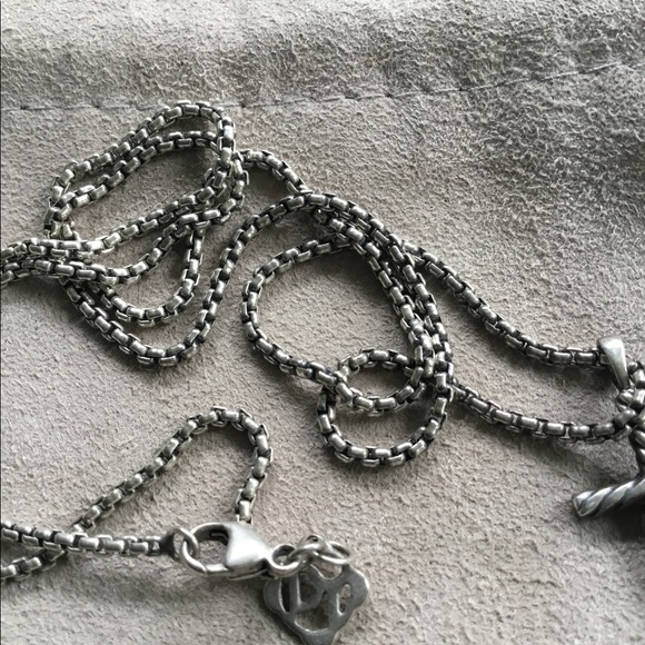 David Yurman Diamond Cross Pendant and Chain EUC see photos - Picture 6 of 10